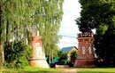 Въездные «Шахматные» ворота в усадьбу Гончаровых
